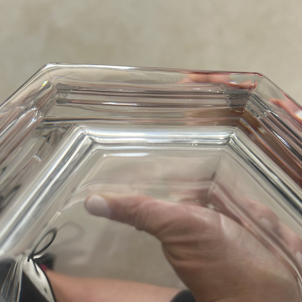 Tiffany Hexagonal Clear Glass Tumbler - Picture 2 of 2
